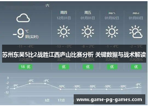 苏州东吴5比2战胜江西庐山比赛分析 关键数据与战术解读